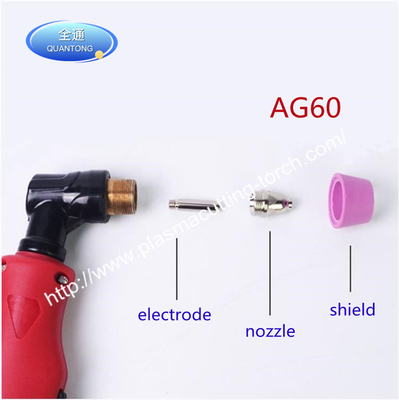 La torche de coupe du plasma AG60 partie des consommables de bec et de bouclier d'électrode